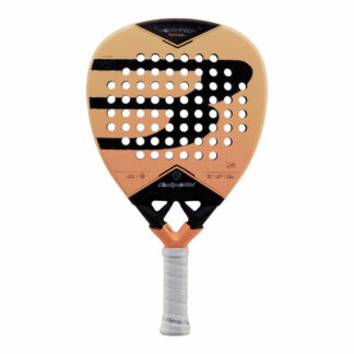 Bullpadel Vertex 05 W 27 Padelschläger in Apricot mit schwarzem Logo und weißem Griff