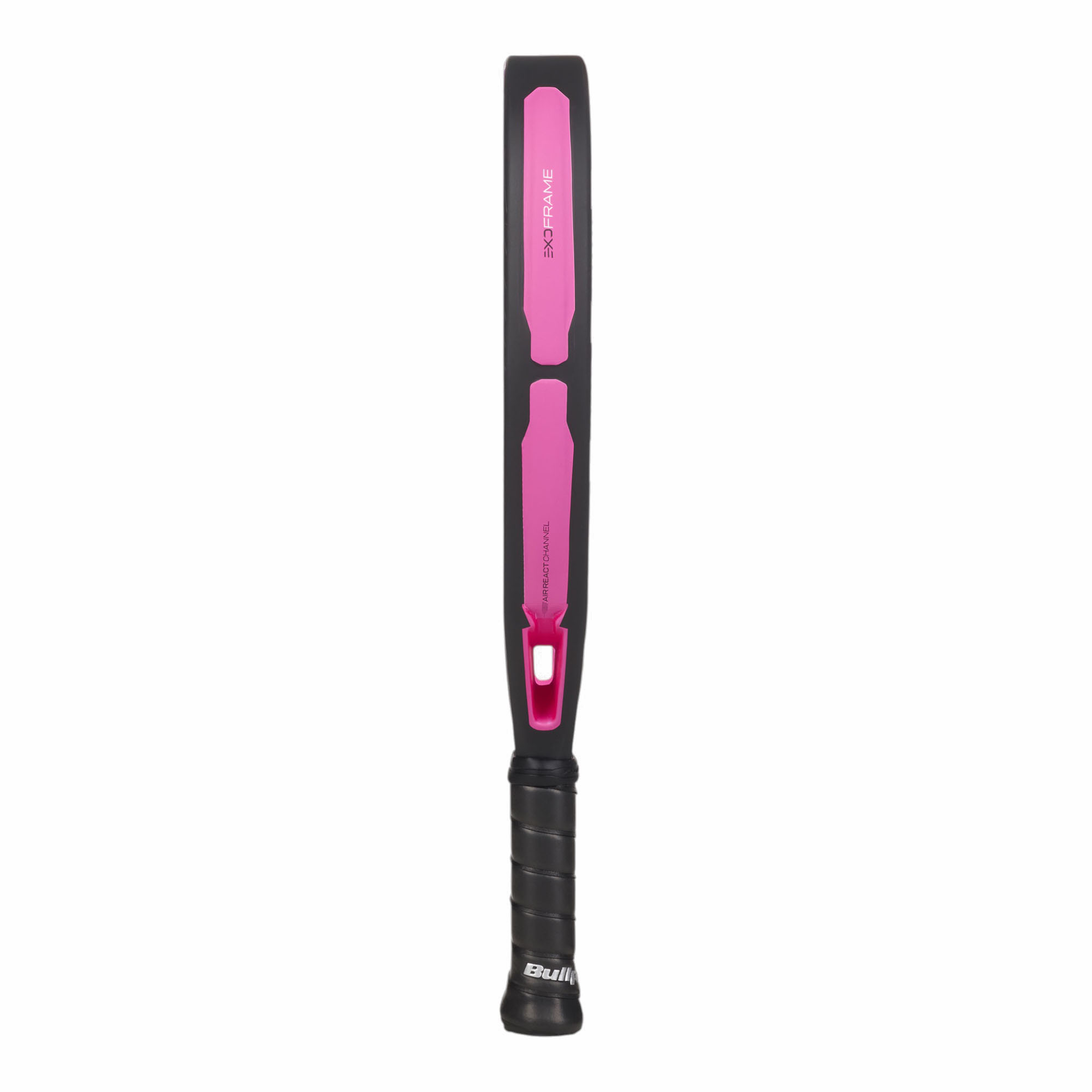 Bullpadel Wonder 27 Padelschläger in Schwarz mit pinkfarbenen Details und schimmerndem Logo